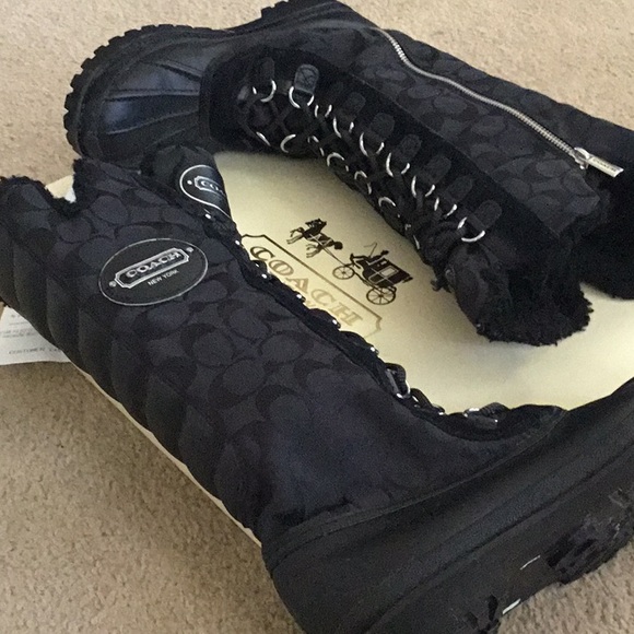 Sz’s 7.5 OR 8 LIBBY BLACK Signature Logo Eyelet Zipper Tall Calf BOOTS EUC A7175 - Picture 8 of 16